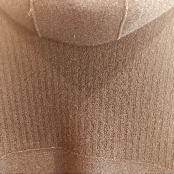 SAINT JAMES Sz 12 Wool Zipper & Button Closure with Hood Ribbed Top Cardigan - Picture 9 of 13